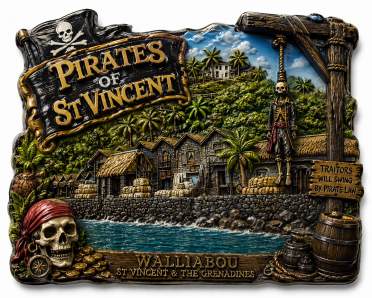 Wallilabou — Pirates of St. Vincent souvenir magnet