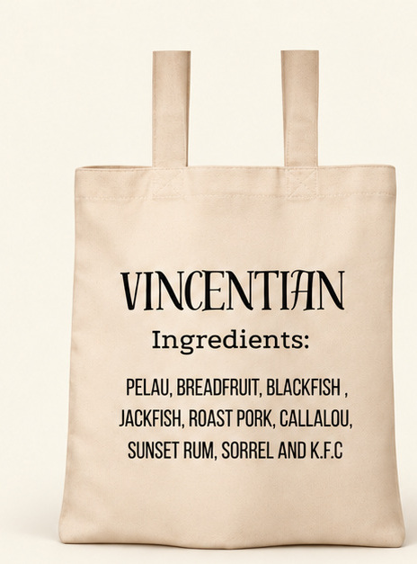 Vincentian Ingredients Tote — Natural tote bag